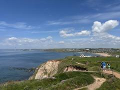 Looking back towards Thurlestone, and Bigbury in the distance